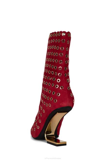 mujer brújula-e Jeffrey Campbell F6JX551 botines ante rojo dorado