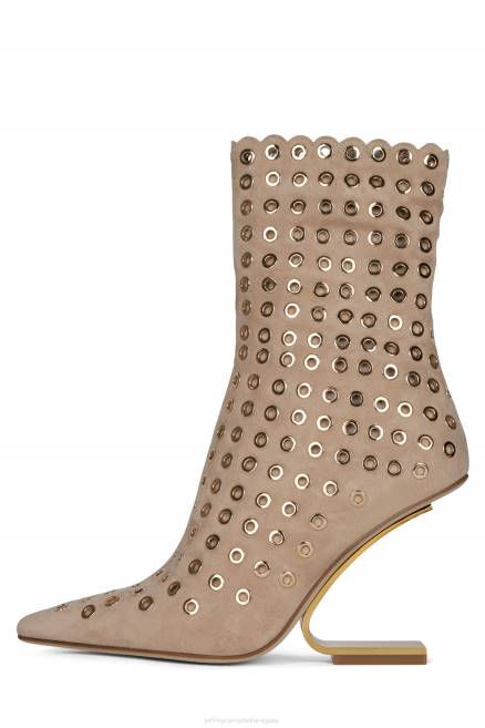 mujer brújula-e Jeffrey Campbell F6JX552 botines ante beige dorado