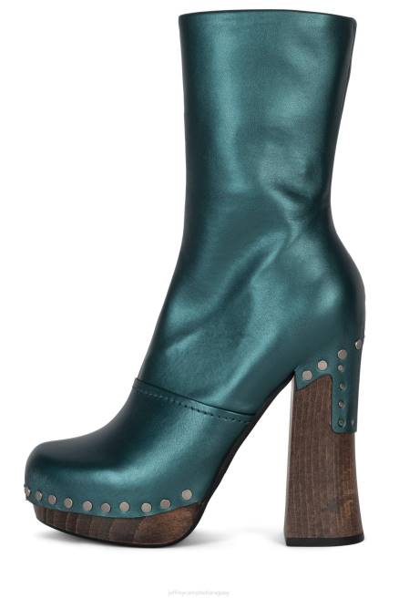 mujer camarilla Jeffrey Campbell F6JX507 botines verde azulado metalizado