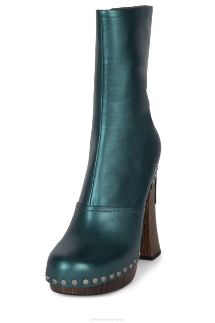 mujer camarilla Jeffrey Campbell F6JX507 botines verde azulado metalizado