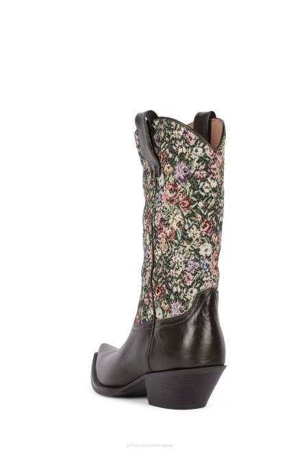 mujer cruce Jeffrey Campbell F6JX411 botines caqui multi floral tapiz