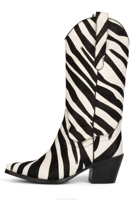 mujer dagget-f Jeffrey Campbell F6JX645 botines gran cebra blanca negra