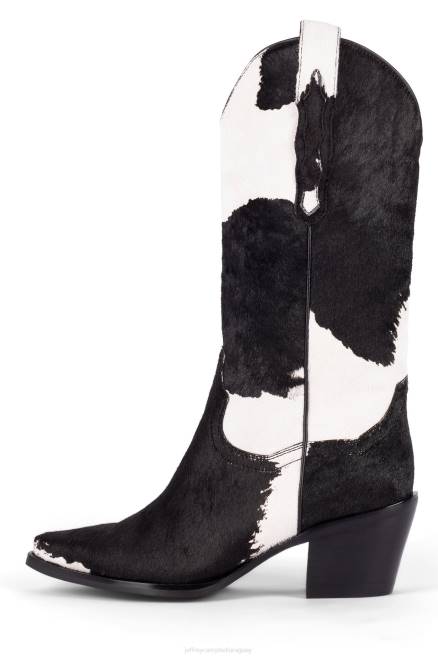 mujer dagget-f Jeffrey Campbell F6JX646 botines vaca blanca marron