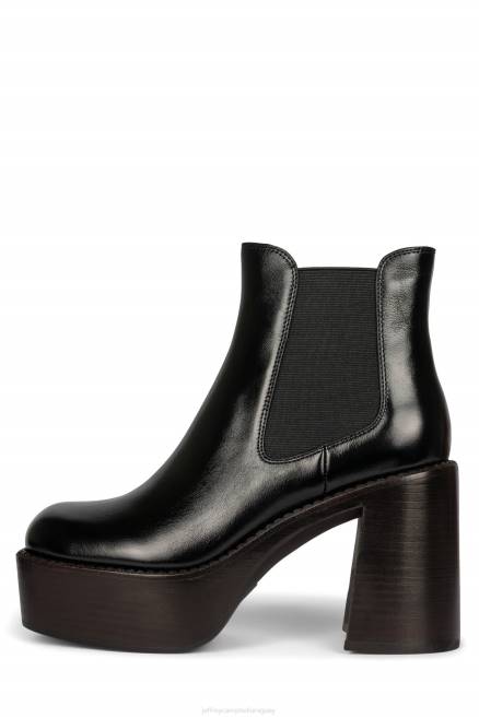 mujer ejecutante Jeffrey Campbell F6JX613 botines pila de esmalte marrón negro