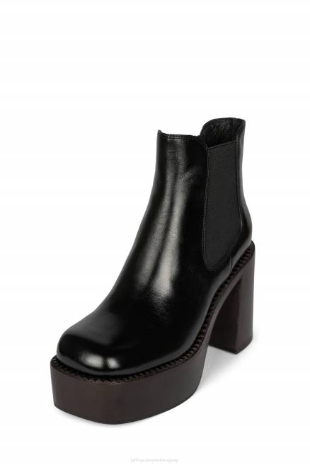 mujer ejecutante Jeffrey Campbell F6JX613 botines pila de esmalte marrón negro