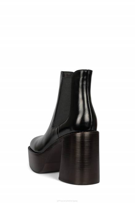 mujer ejecutante Jeffrey Campbell F6JX613 botines pila de esmalte marrón negro