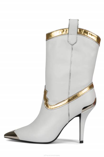 mujer el-paso Jeffrey Campbell F6JX602 botines oro blanco plata