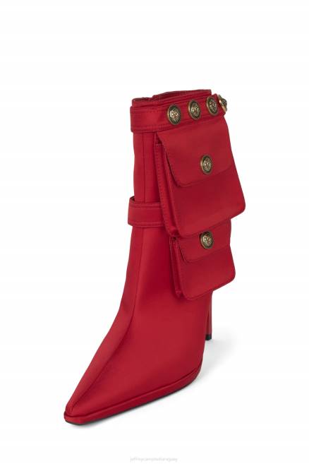 mujer escondido Jeffrey Campbell F6JX313 botines satén rojo