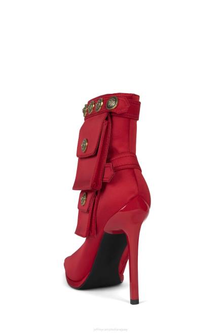 mujer escondido Jeffrey Campbell F6JX313 botines satén rojo