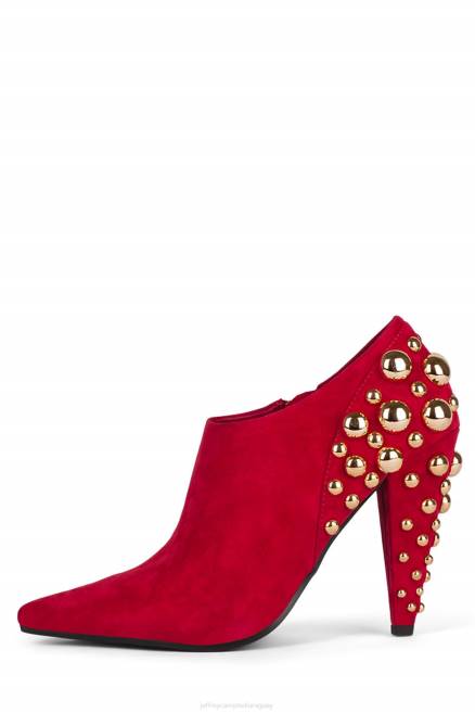 mujer galopa Jeffrey Campbell F6JX387 botines ante rojo dorado