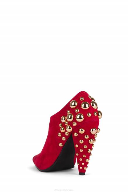 mujer galopa Jeffrey Campbell F6JX387 botines ante rojo dorado