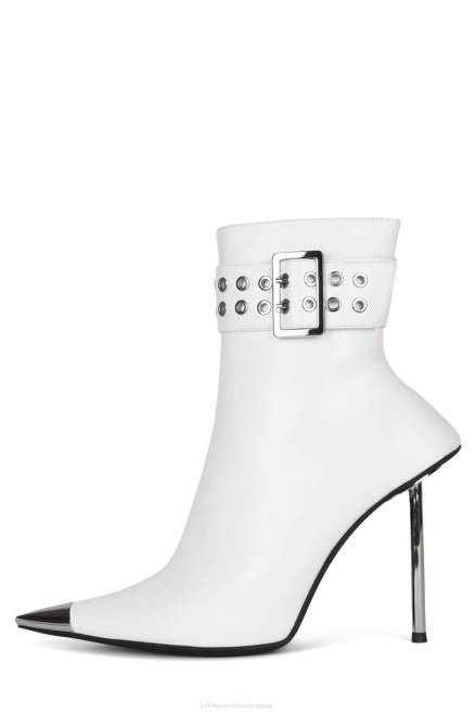 mujer influencia Jeffrey Campbell F6JX311 botines plata blanca