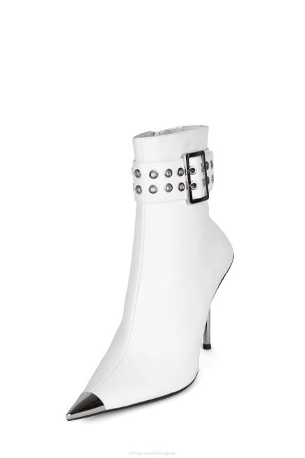 mujer influencia Jeffrey Campbell F6JX311 botines plata blanca