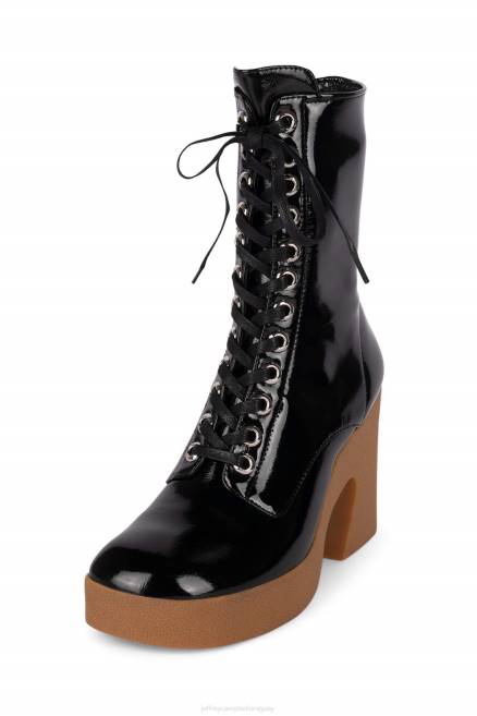 mujer kartini-lu Jeffrey Campbell F6JX465 botines charol arrugado negro