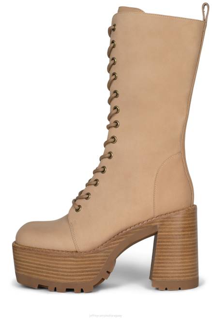 mujer la banda-lu Jeffrey Campbell F6JX637 botines pila de esmalte bronceado natural