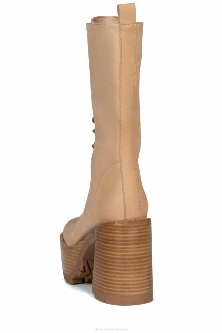 mujer la banda-lu Jeffrey Campbell F6JX637 botines pila de esmalte bronceado natural