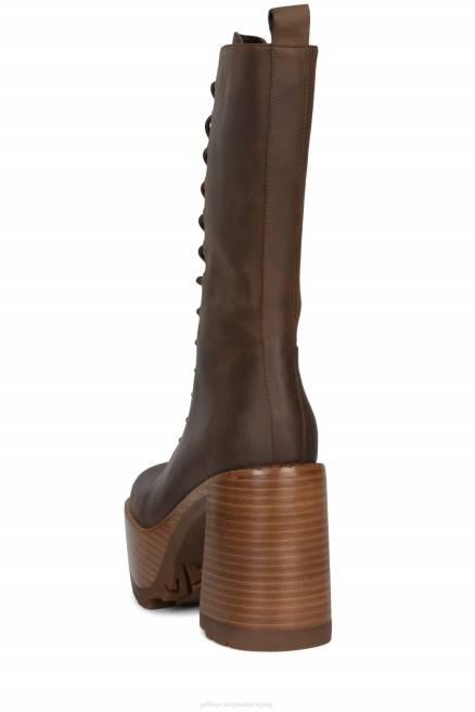 mujer la banda-lu Jeffrey Campbell F6JX638 botines pila de esmalte marrón bronceado