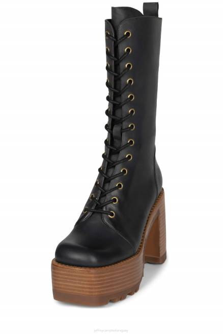 mujer la banda-lu Jeffrey Campbell F6JX639 botines pila de bronceado caballo loco negro