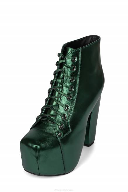 mujer lita Jeffrey Campbell F6JX399 botines verde oscuro metalizado