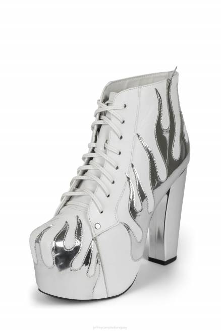 mujer lita-llama Jeffrey Campbell F6JX489 botines blanco plateado