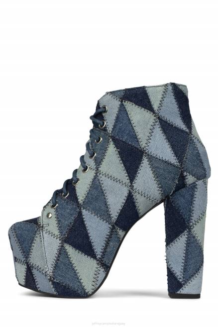 mujer lita-pw Jeffrey Campbell F6JX395 botines mezclilla azul multicolor