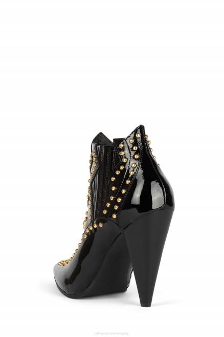 mujer llamada nocturna Jeffrey Campbell F6JX392 botines oro charol negro