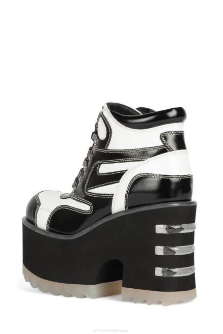 mujer peligros Jeffrey Campbell F6JX350 botines blanco negro