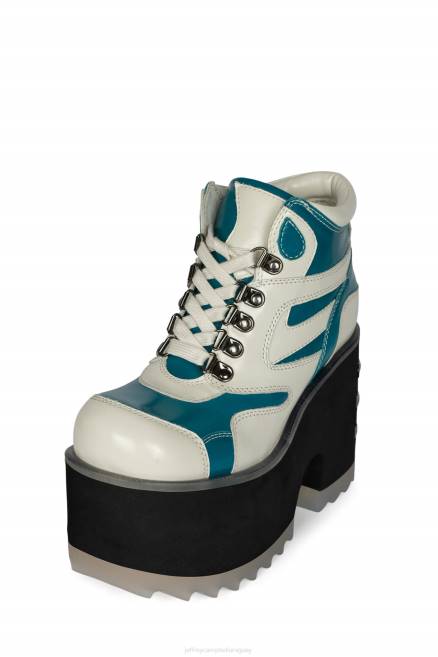 mujer peligros Jeffrey Campbell F6JX353 botines blanco azul