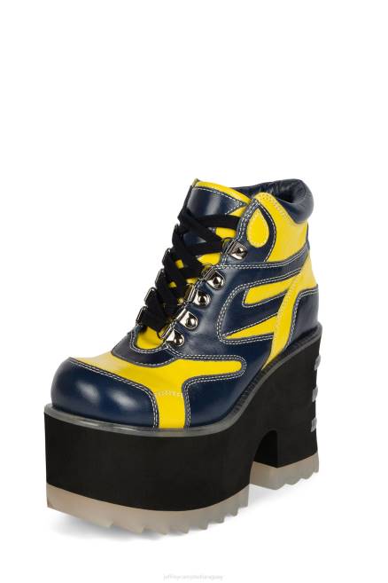 mujer peligros Jeffrey Campbell F6JX354 botines amarillo marino