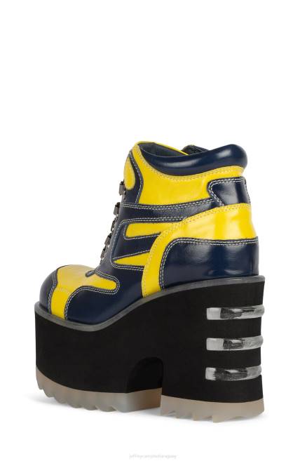 mujer peligros Jeffrey Campbell F6JX354 botines amarillo marino