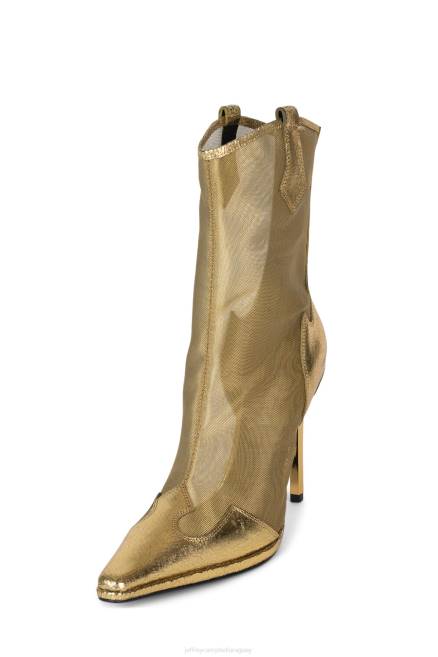 mujer ponerse ruidoso Jeffrey Campbell F6JX632 botines oro metalizado multi