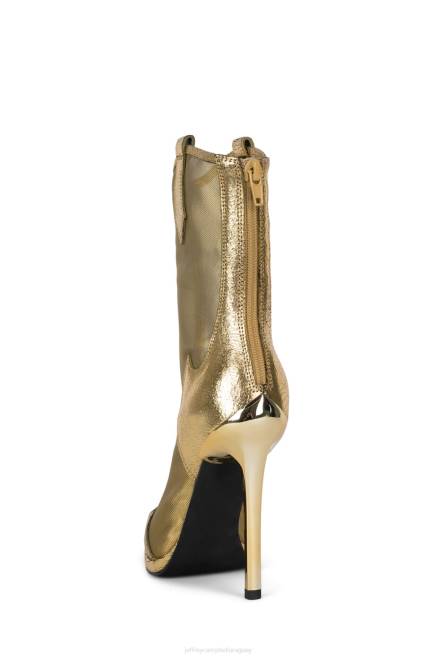 mujer ponerse ruidoso Jeffrey Campbell F6JX632 botines oro metalizado multi