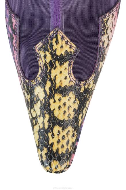 mujer ponerse ruidoso Jeffrey Campbell F6JX633 botines serpiente morada multi