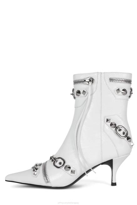 mujer rock alternativo Jeffrey Campbell F6JX305 botines plata blanca