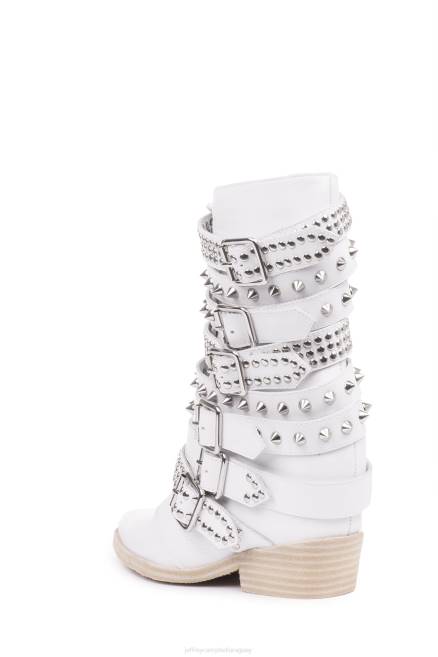 mujer semental draco Jeffrey Campbell F6JX662 botines plata blanca