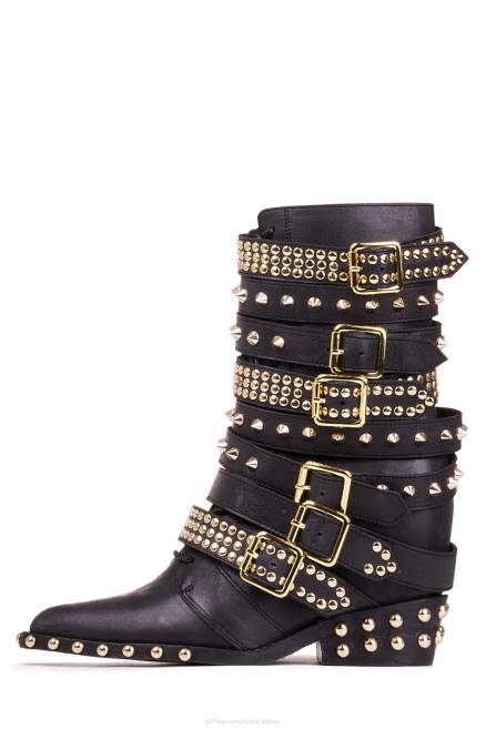 mujer semental draco Jeffrey Campbell F6JX663 botines oro negro