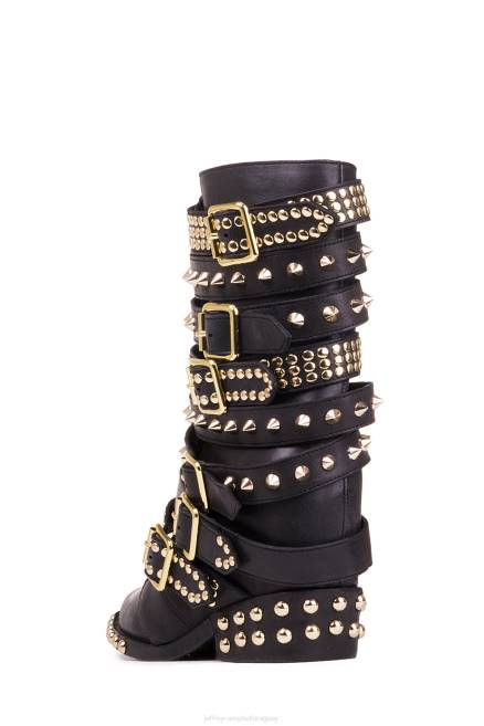 mujer semental draco Jeffrey Campbell F6JX663 botines oro negro