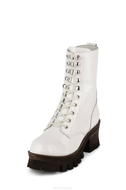 mujer sicómoro3h Jeffrey Campbell F6JX363 botines charol arrugado blanco