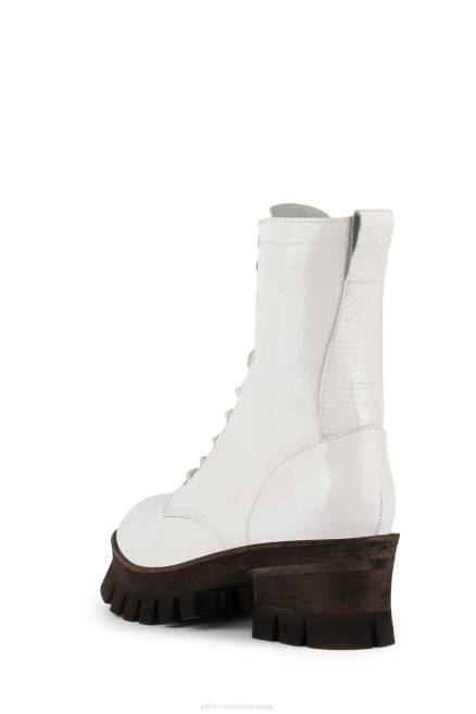 mujer sicómoro3h Jeffrey Campbell F6JX363 botines charol arrugado blanco