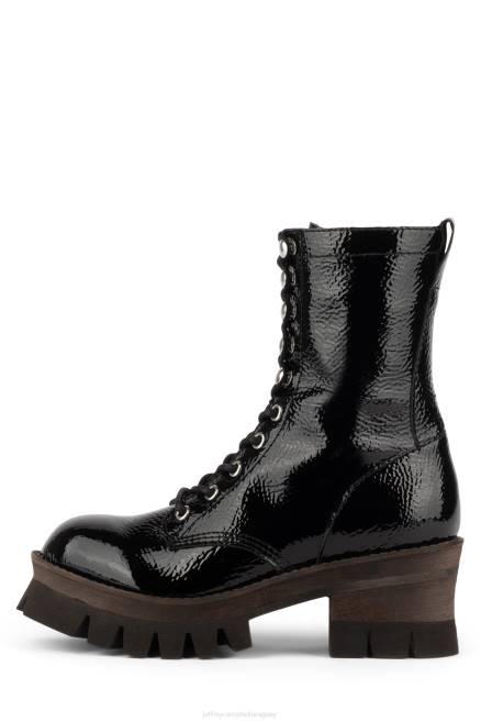 mujer sicómoro3h Jeffrey Campbell F6JX364 botines charol arrugado negro