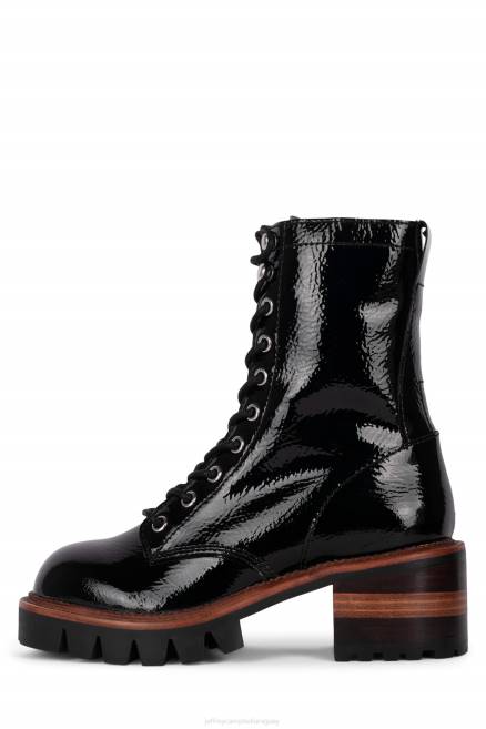 mujer sicam-2 Jeffrey Campbell F6JX467 botines charol arrugado negro