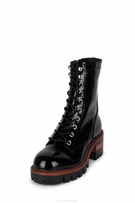 mujer sicam-2 Jeffrey Campbell F6JX467 botines charol arrugado negro