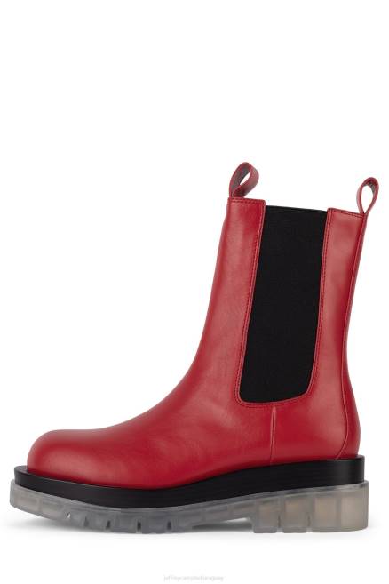 mujer tanked-cb Jeffrey Campbell F6JX433 botines rojo claro