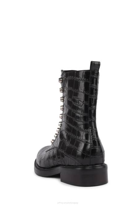 mujer tonette Jeffrey Campbell F6JX652 botines cocodrilo negro