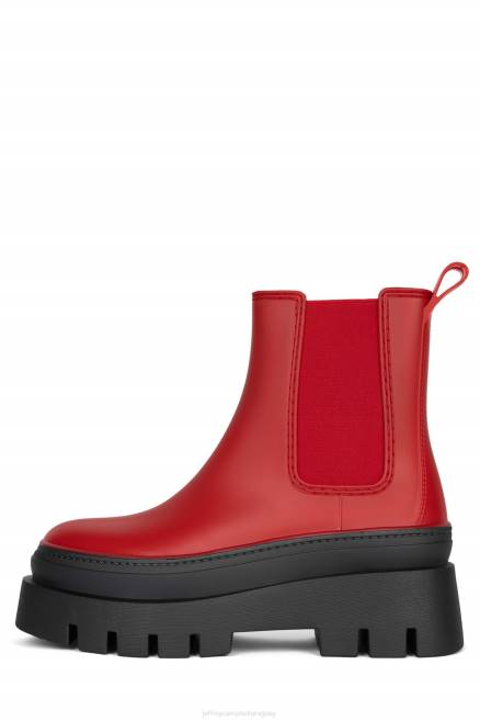 mujer tormenta de lluvia Jeffrey Campbell F6JX889 botines negro rojo