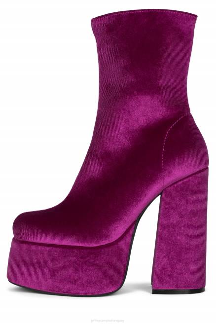 mujer viuda-sm Jeffrey Campbell F6JX539 botines terciopelo fucsia