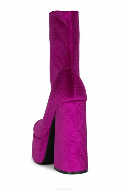 mujer viuda-sm Jeffrey Campbell F6JX539 botines terciopelo fucsia