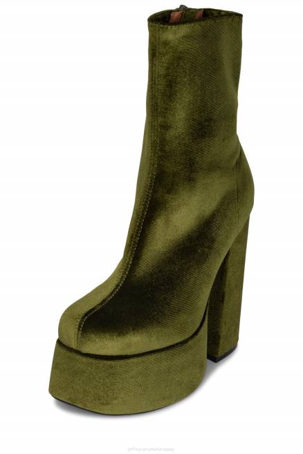 mujer viuda-sm Jeffrey Campbell F6JX540 botines terciopelo verde oliva