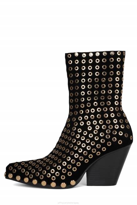 mujer walton-e Jeffrey Campbell F6JX626 botines ante negro dorado