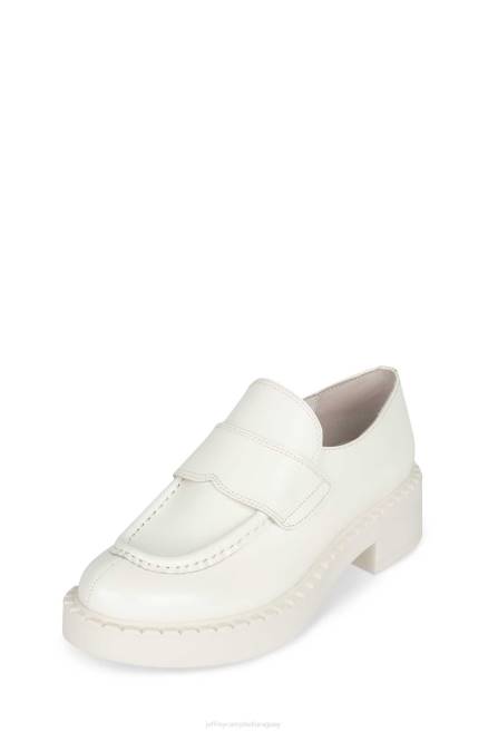 mujer bibliotecario Jeffrey Campbell F6JX1778 mocasín y oxford blanco Blanco